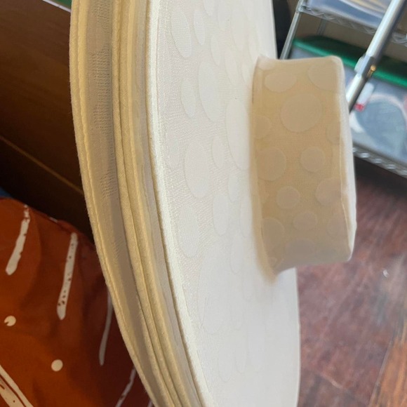 White polkadot fedora hat - Picture 2 of 5